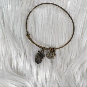 Alex and Ani Rafaelian Silver Pineapple Charm Bangle Bracelet